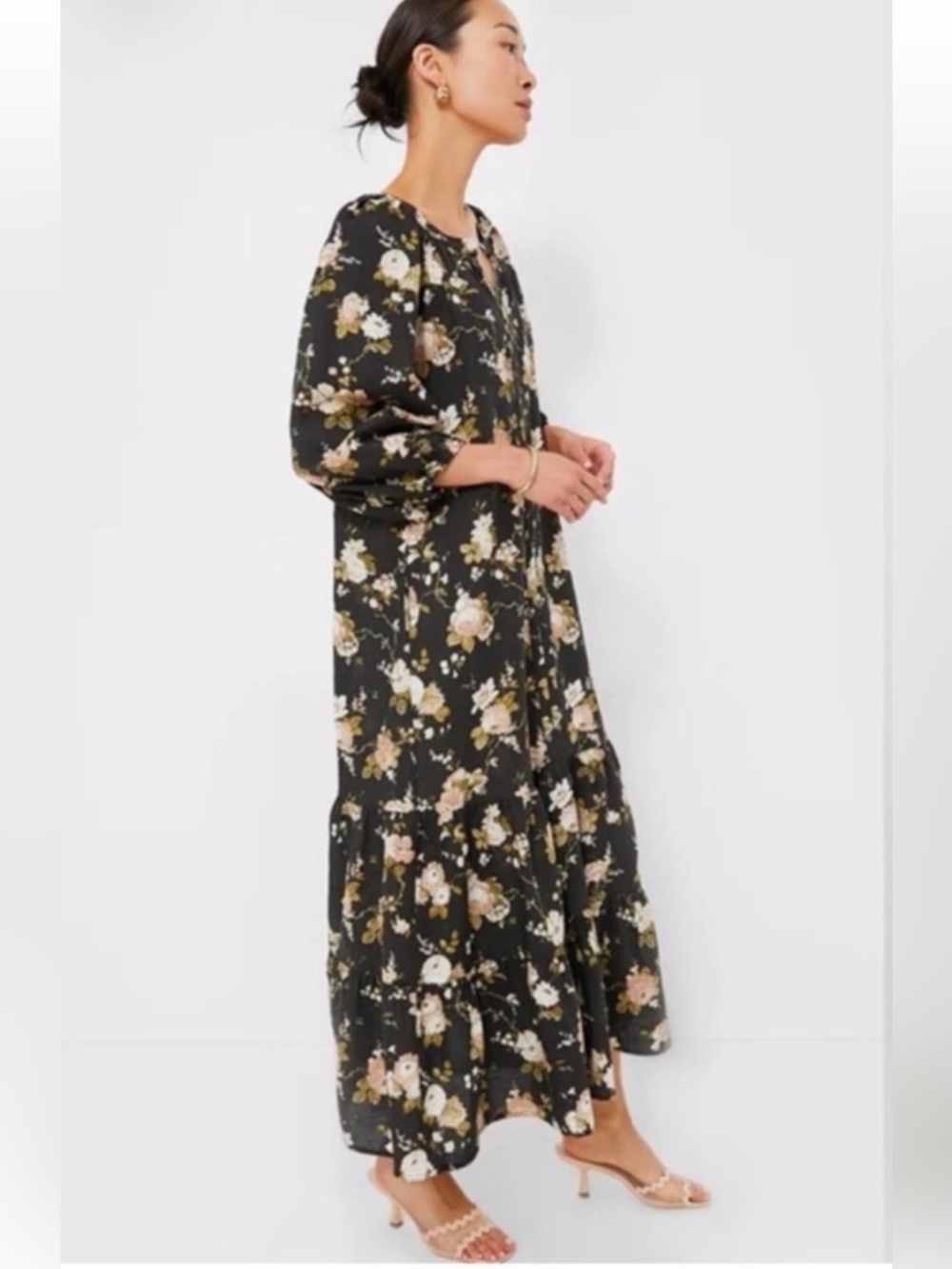 NWT TUCKERNUCK Lyle Maxi Dress M Midnight Garden